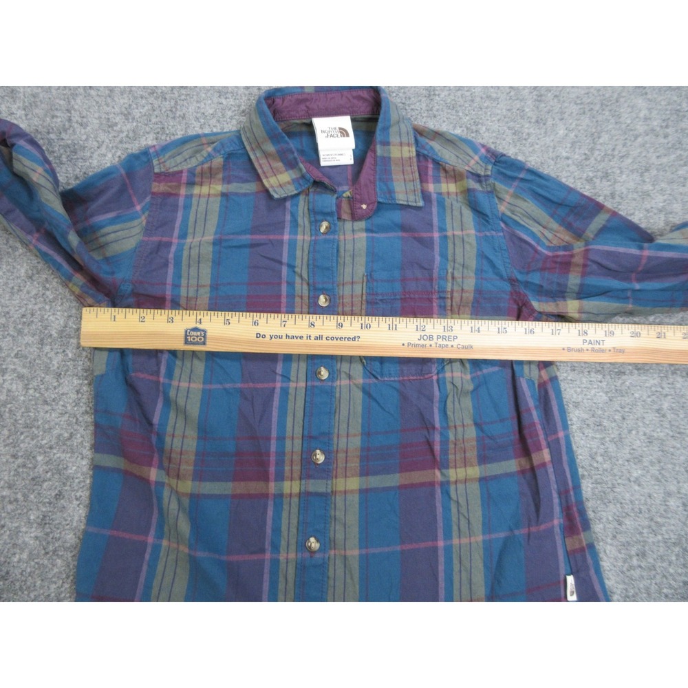 North Face Shirt Womens Small Plaid Button Up‎ Long Sleeve Outdoors Hiking Top - Picture 6 of 13